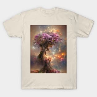 Pink Tree in the Galaxy T-Shirt